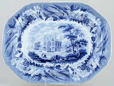 Meat Dish or Platter Gateway and Tomb at Secundra c1830